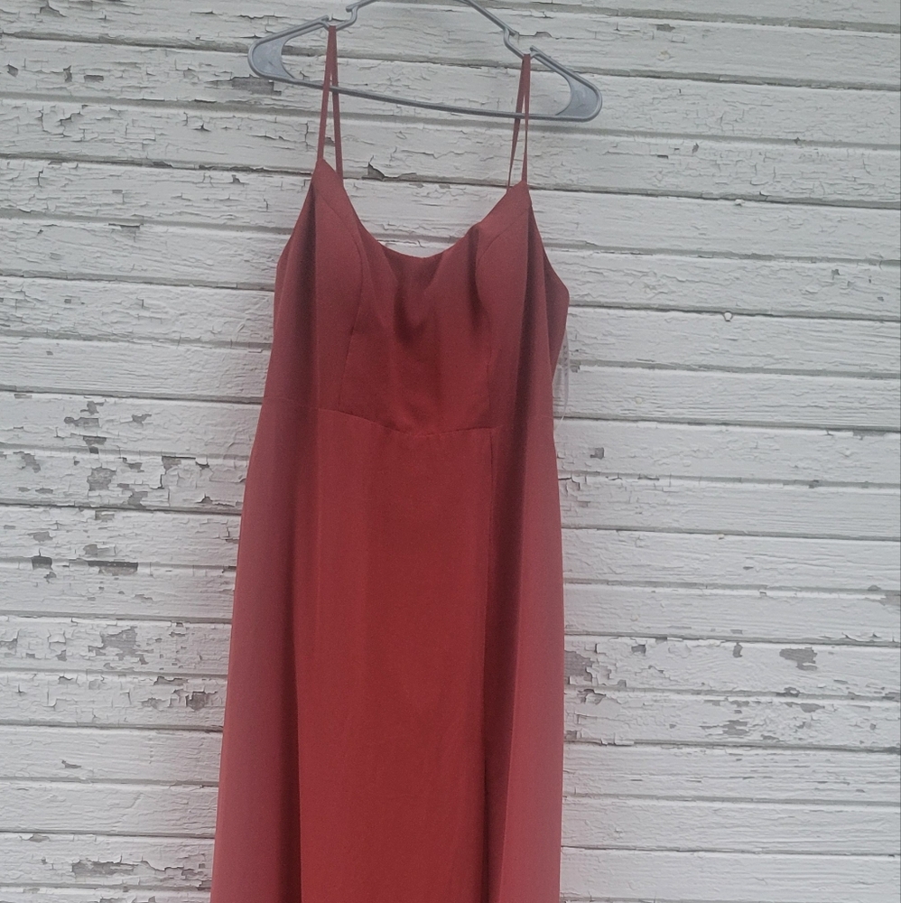 Azazie Terrecotta bridesmaid dress size 16